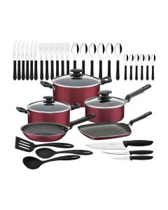 Tramontina Batería de cocina Loreto rojo (38 piezas)