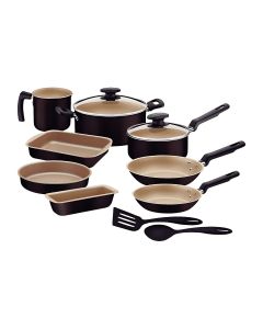Tramontina Batería de cocina negra (12 piezas)