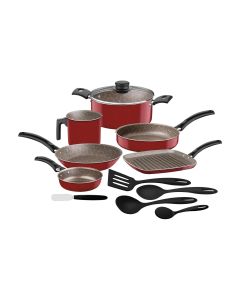 Tramontina Batería de cocina Ankara rojo (12 piezas)