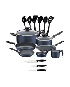 Tramontina Batería de cocina Malta azul (18 piezas)