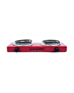Parrilla Electrica Alfamex 2 Quemadores Roja B762-5