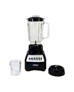 Ufesa Licuadora vaso de vidrio con accesorios negro 1.5L
