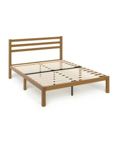 Base De Cama De Bambu Zinus Leah Matrimonial Con Cabecera
