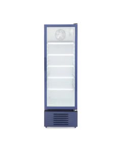 Refrigerador Vitrina Hisense Puerta De Vidrio Azul 9 Pies Cúbicos